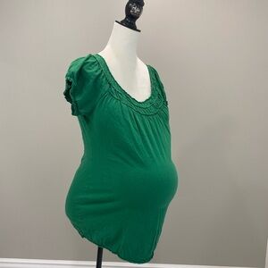 Motherhood Green Maternity Blouse